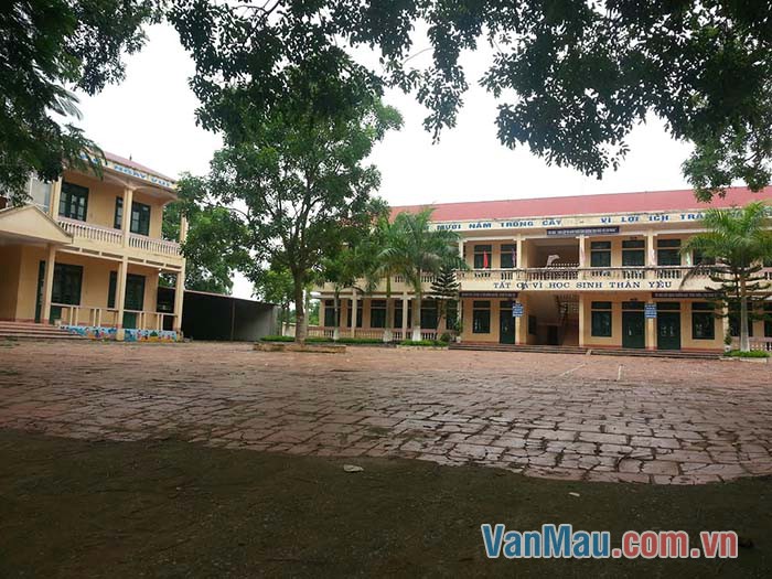 Sân trường rộng và dài hơn mọi khi vì học trò chưa đến đủ