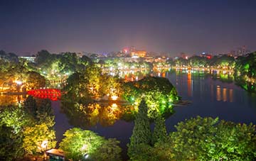 Viết đoạn văn tả cảnh Hồ Gươm vào buổi tối Viết đoạn văn tả cảnh Hồ Gươm vào buổi tối