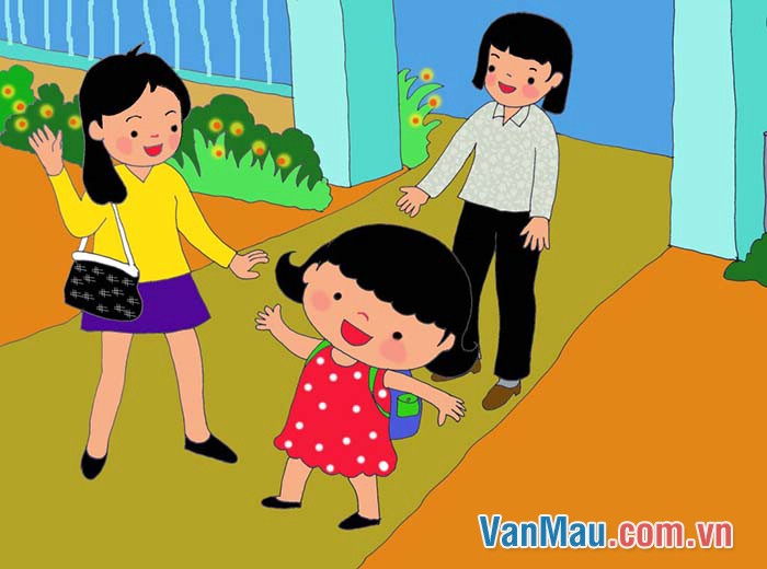 Buổi sáng hôm ấy, em cũng được bố mẹ và chị gái chuẩn bị rất tinh tươm để đến trường Buổi sáng hôm ấy, em cũng được bố mẹ và chị gái chuẩn bị rất tinh tươm để đến trường