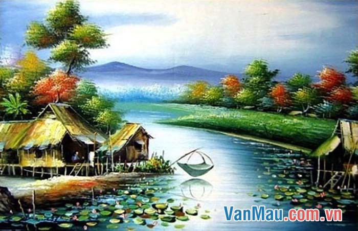 Nói những điều em biết về cảnh đẹp trong tranh vẽ cảnh sông nuớc
