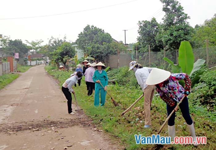 Kể lại một lần em làm vệ sinh đường làng, ngõ xóm
