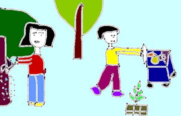 Tổ chức họp nhóm trao đổi ý kiến về câu hỏi: Em cần làm gì để bảo vệ môi trường